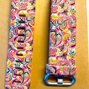 Fitbit 4 paisley watch band. Multi colors. Rubber like material.